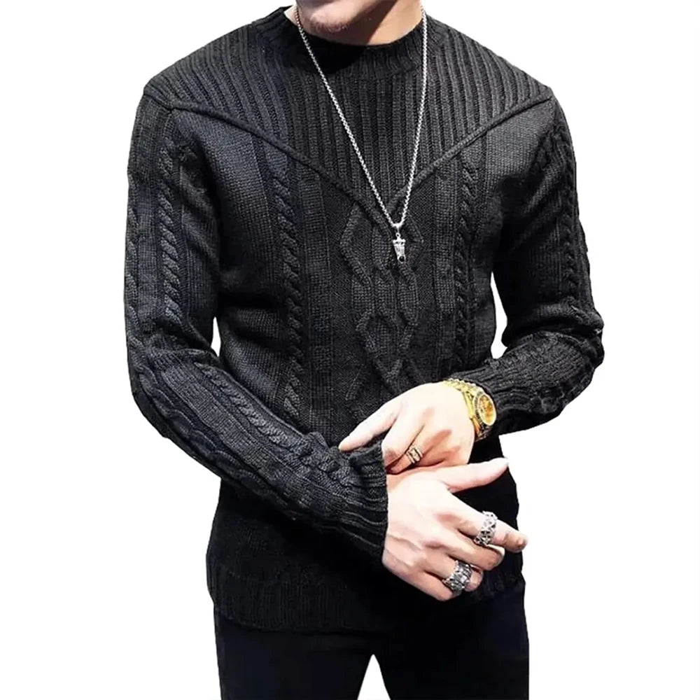 Cable Knit Crewneck Sweater